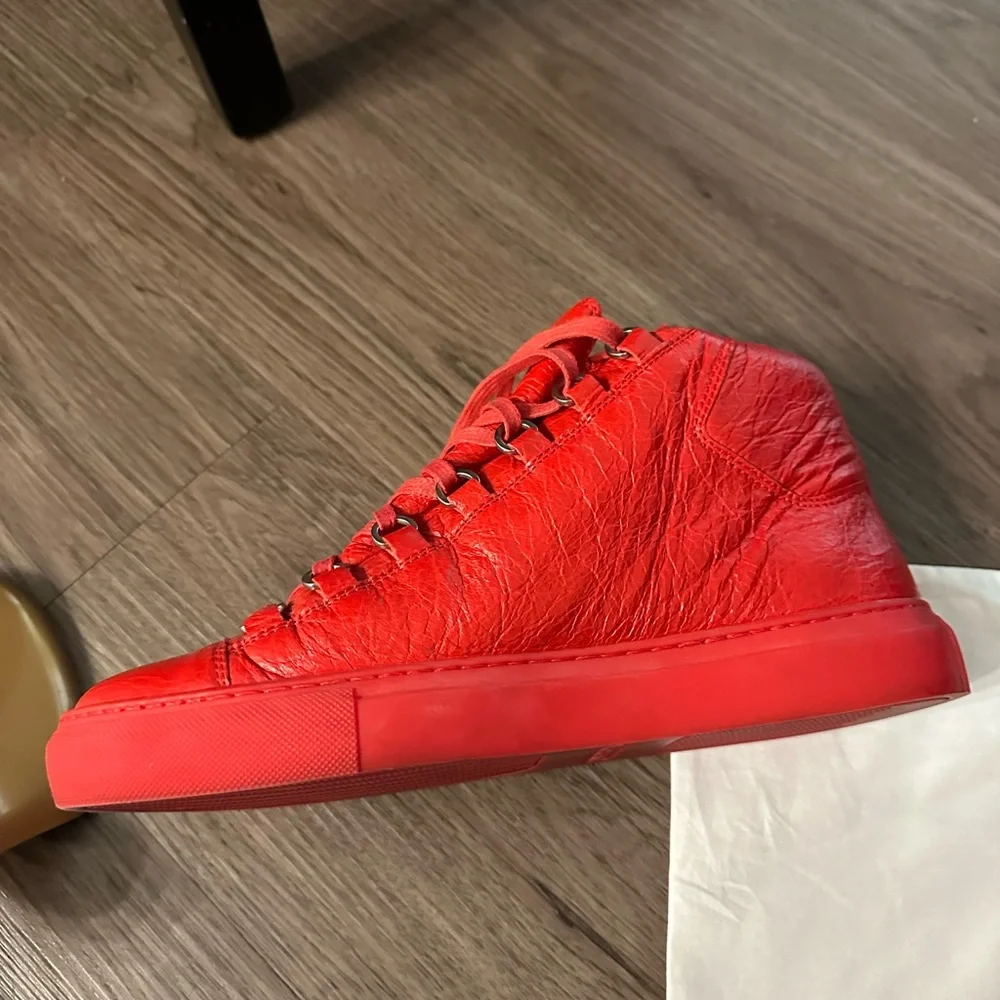 Men’s Balenciaga Red high top sneakers size 40 - Picture 8 of 9